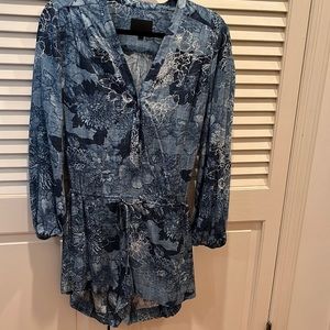 Intermix navy printed romper